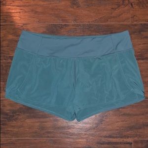 4-inch turquoise running shorts